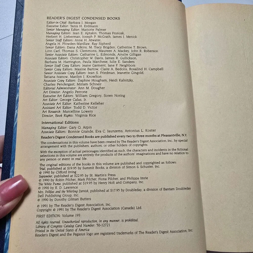 91 Vintage Readers Digest volume 1 Select Editions Condensed Books